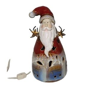 Seasonal Elements Porcelain Night Light Santa Claus Christmas Decorative